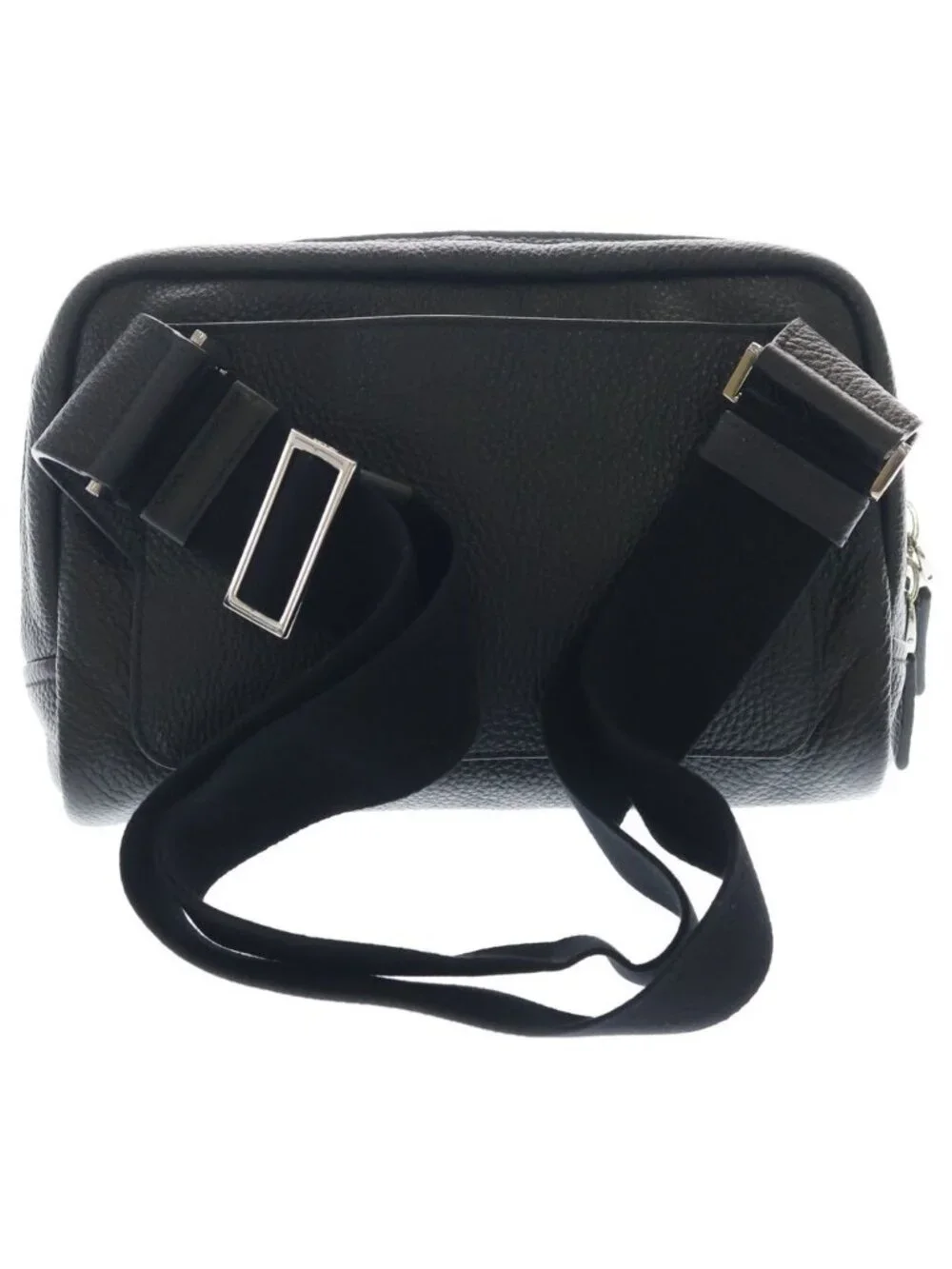 Prada Vitello Daino Shoulder Bag Leather Trick Charm Black